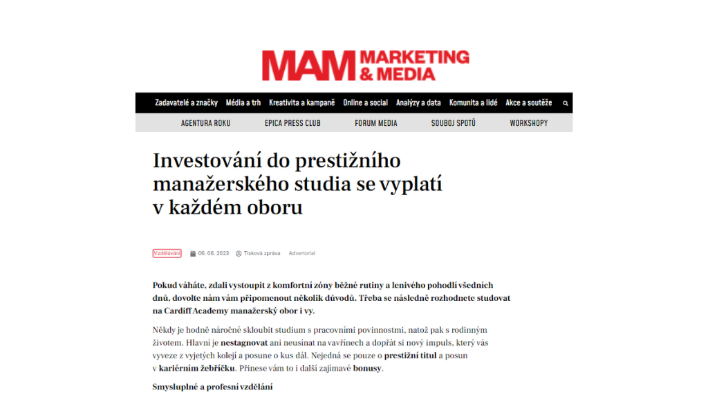 Investovani do prestizniho manazerskeho studia se vyplati v kazdem oboru | Investovanie do prestížneho manažérskeho štúdia sa oplatí v každom odbore