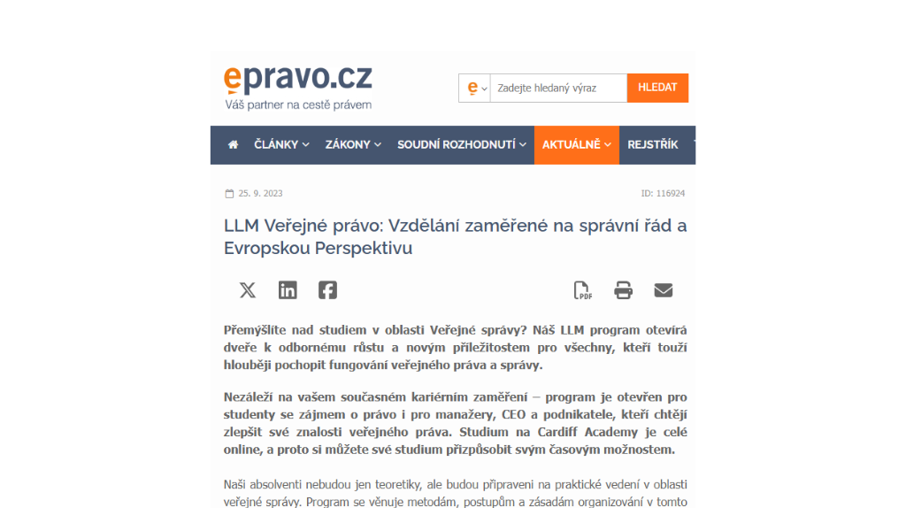 LLM Verejne pravo Vzdelani zamerene na spravni rad a Evropskou Perspektivu | LLM Verejné právo: Vzdelanie zamerané na správny poriadok a Európsku Perspektívu