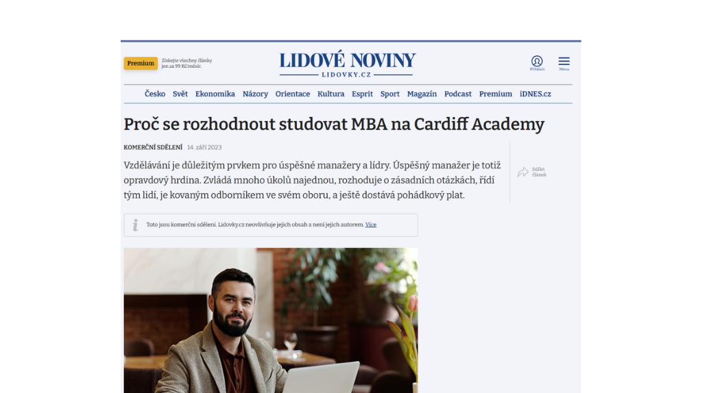 Proc se rozhodnout studovat MBA na Cardiff Academy | Prečo sa rozhodnúť študovať MBA na Cardiff Academy