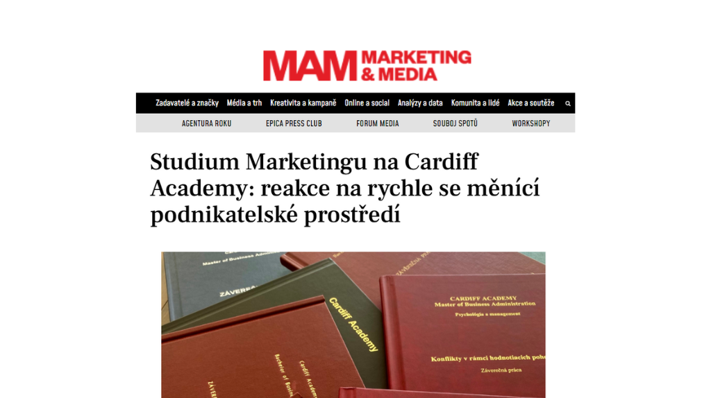 Studium Marketingu na Cardiff Academy reakce na rychle se menici podnikatelske prostredi | Štúdium Marketingu na Cardiff Academy: reakcia na rýchlo sa meniace podnikateľské prostredie